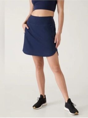 Athleta Deep Navy Athletic Golf Skort with Inner Shorts medium